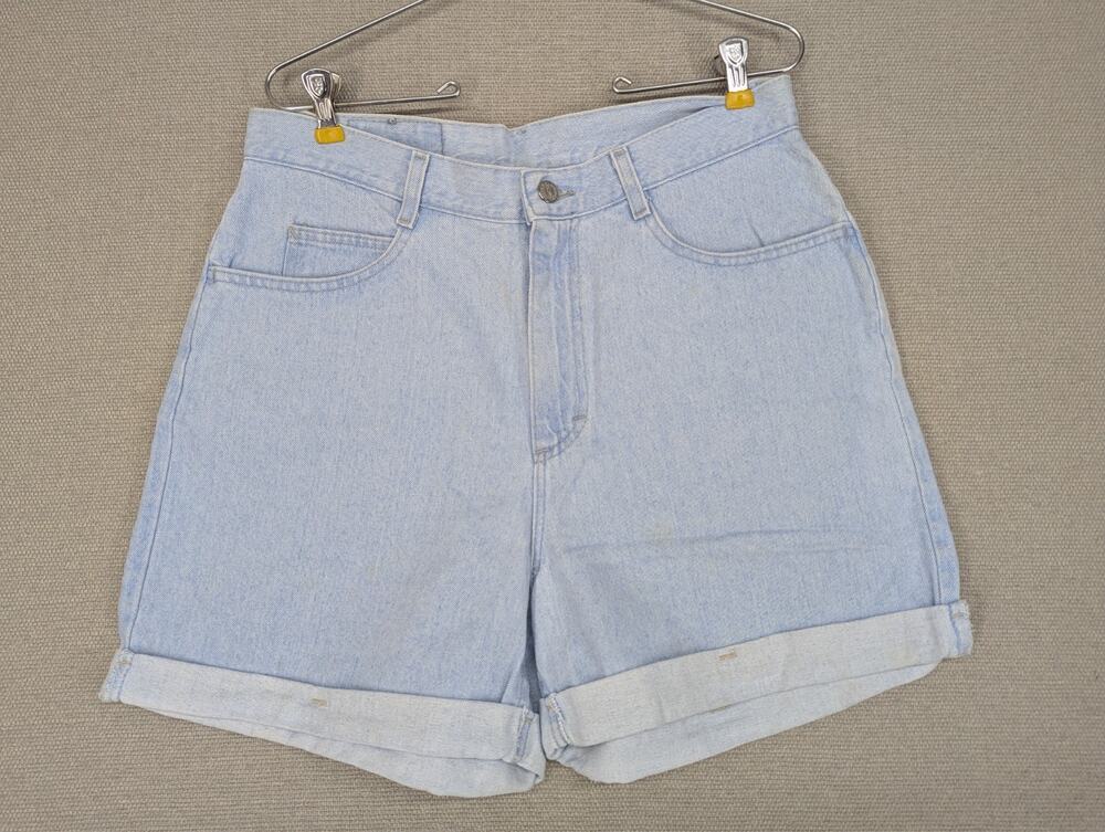 Riders Light Blue Denim Jeans Shorts Size 14M High Waisted USA Vintage -0925F145